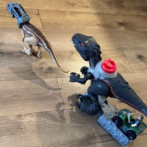 Black and Orange Toy Dinosaur